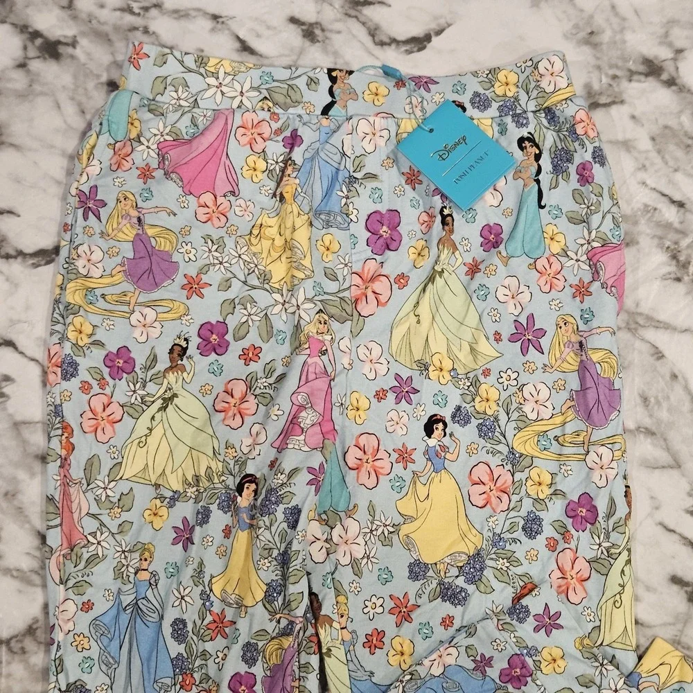 Posh Peanut Disney Princess Girls Bamboo Pants OG Blue‎ Size 10/12 NWT